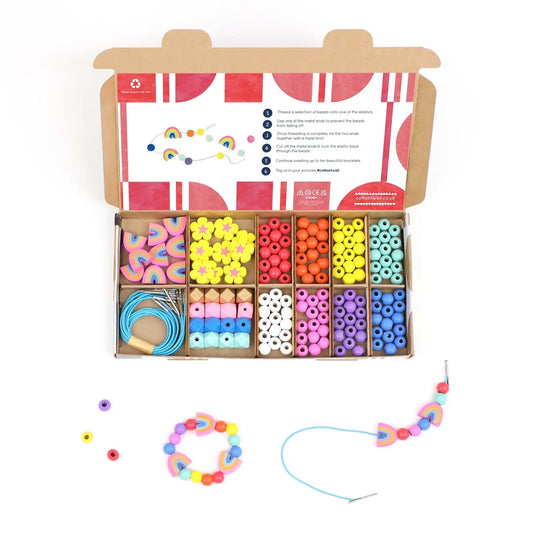 Rainbow & flower bracelet making kit