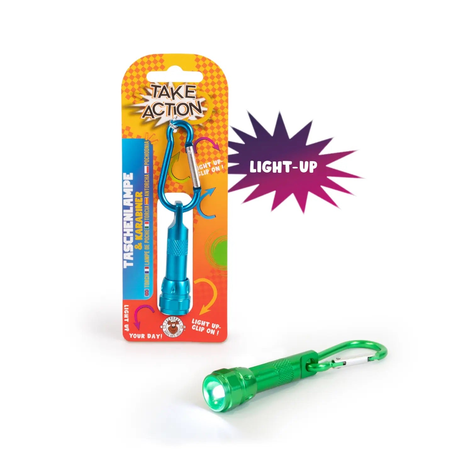 Ficklampa med karbinhake