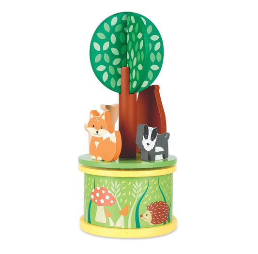 Woodland musikkarusell i trä