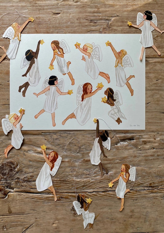 Julklipp - Änglar med stjärnor