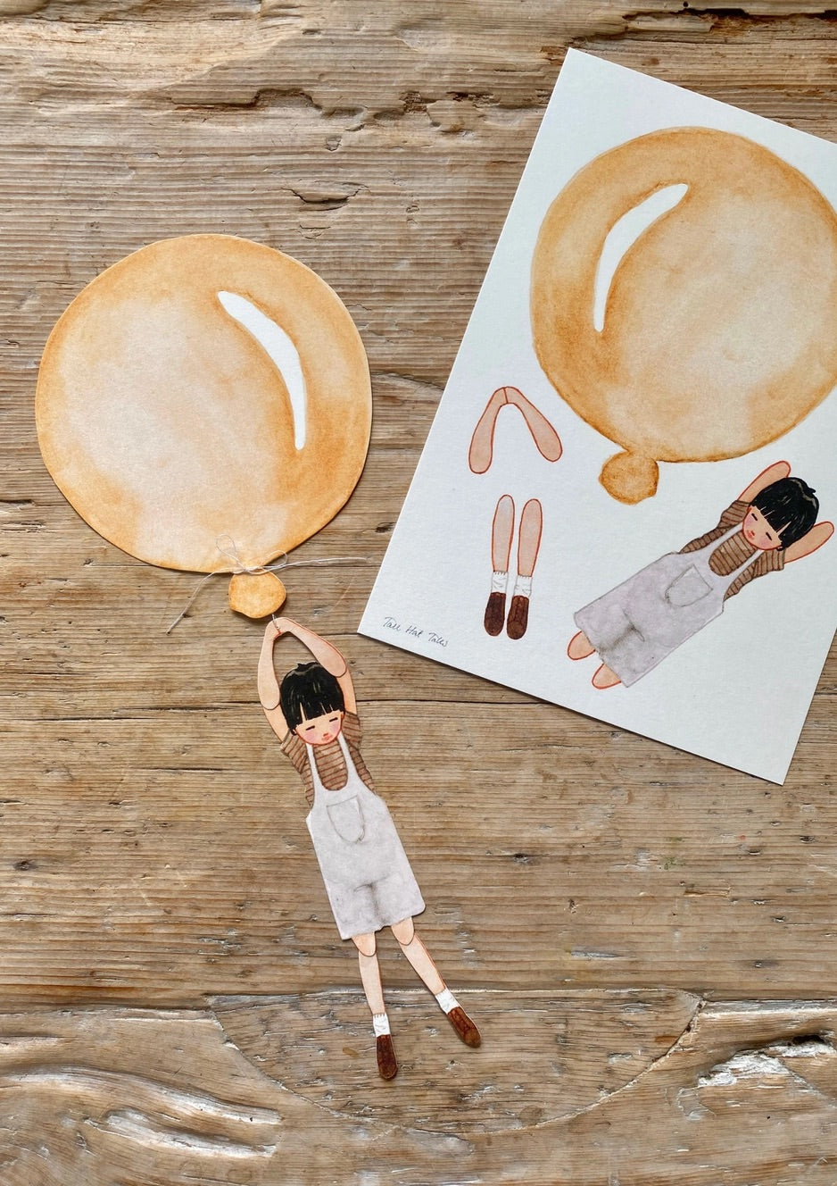 Mobil - Gul ballong med pojke