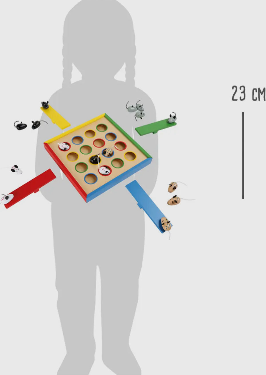 Hoppande möss - brädspel i trä