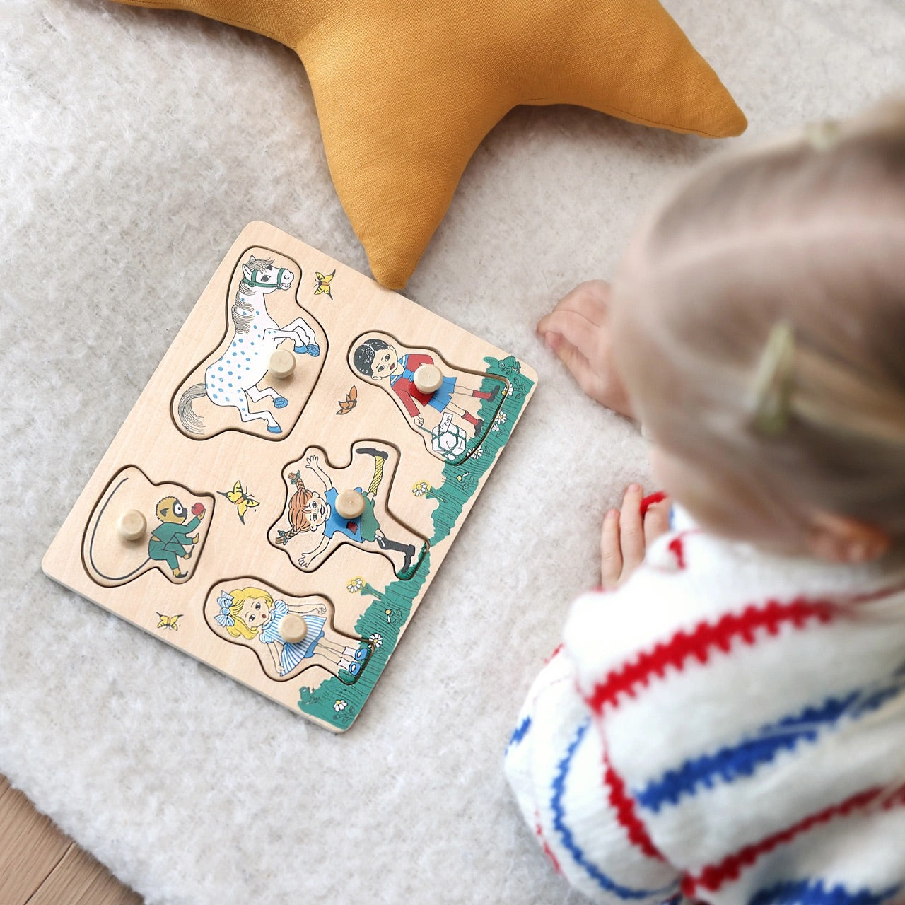 Pippi pussel med knoppar, 5 bitar