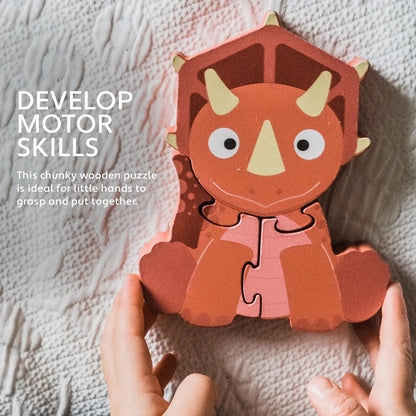 Träpussel - Triceratops