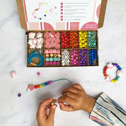 Unicorn & heart bracelet making kit