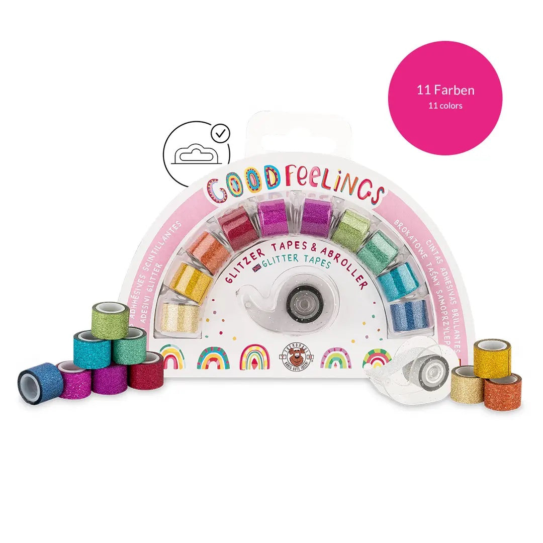 Regnbågsglittertejp