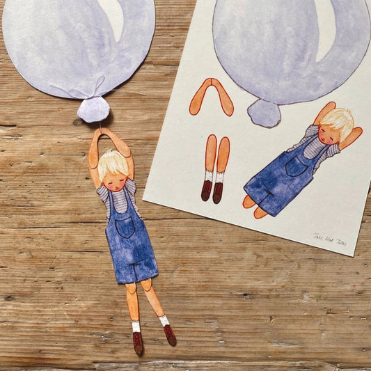 Mobil - Blå ballong med pojke