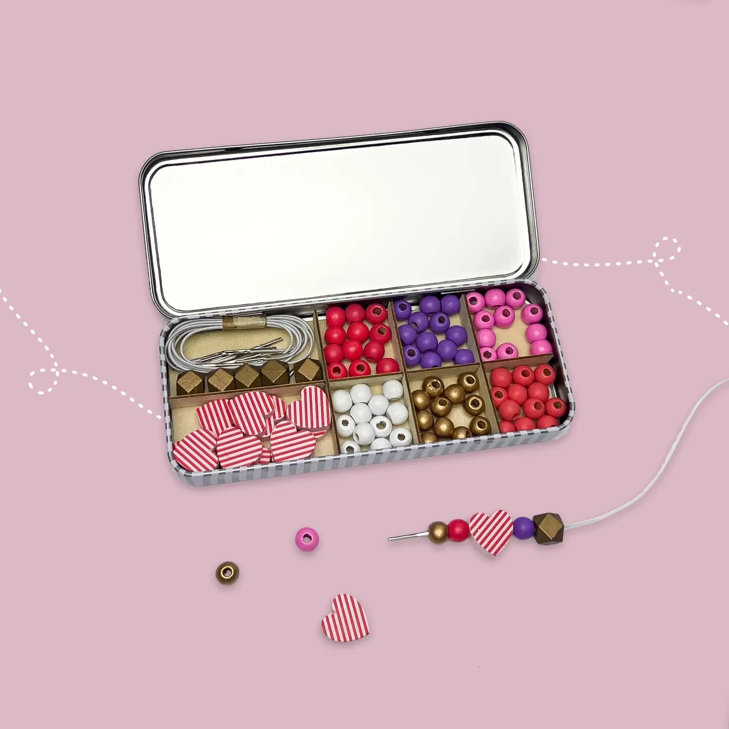 Love & hearts bracelet beading kit