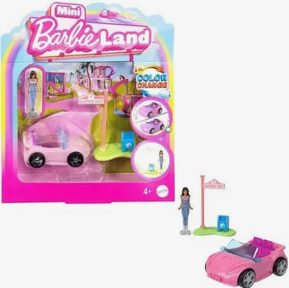 Mini Barbie Land - Fordon med docka