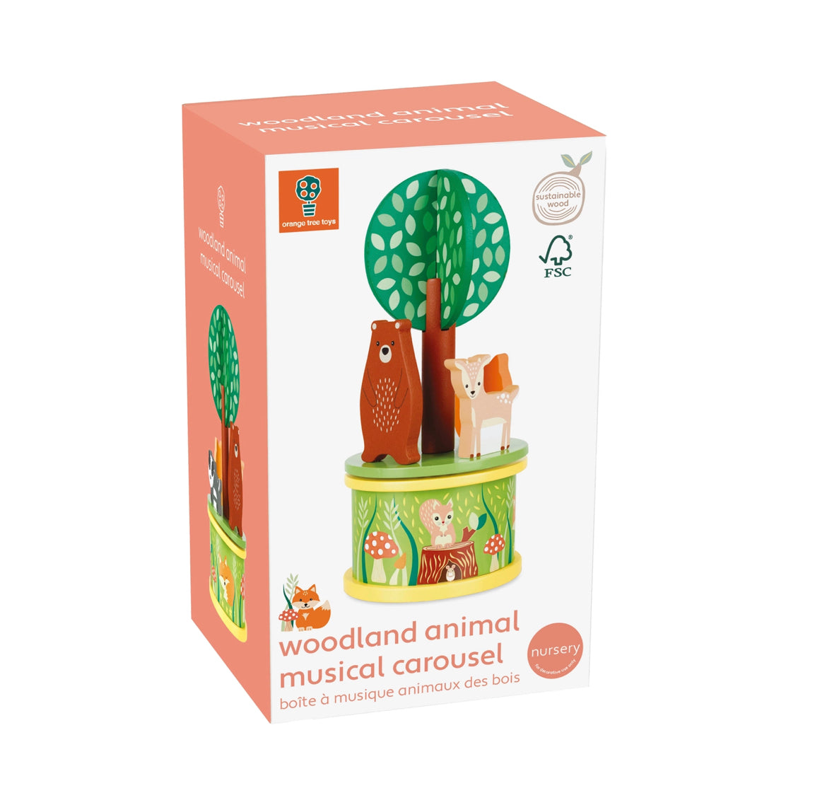 Woodland musikkarusell i trä
