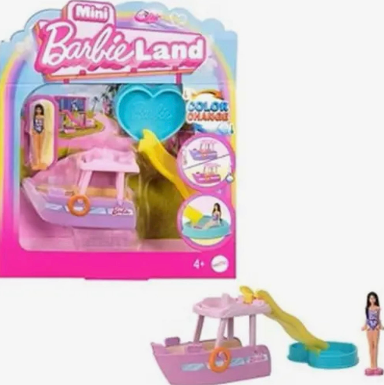 Mini Barbie Land - Fordon med docka
