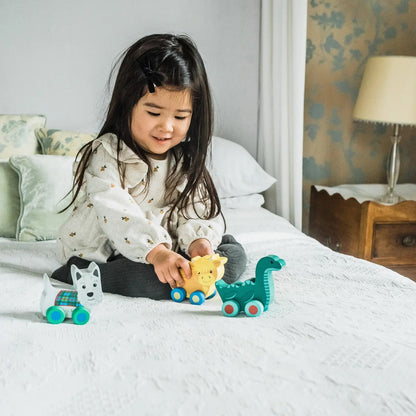 Highland cow på hjul