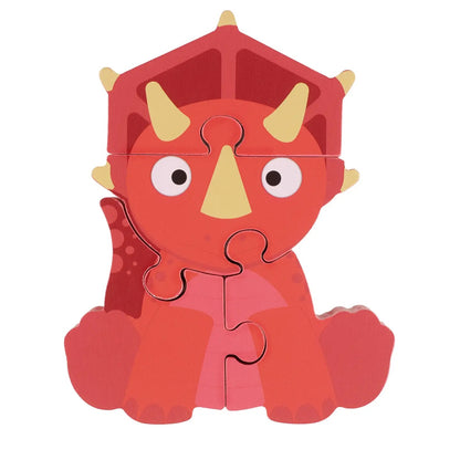 Träpussel - Triceratops