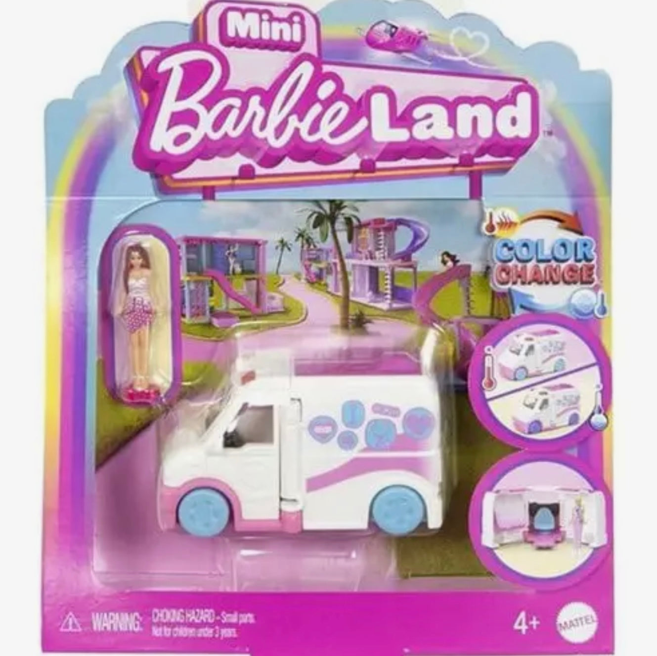 Mini Barbie Land - Fordon med docka