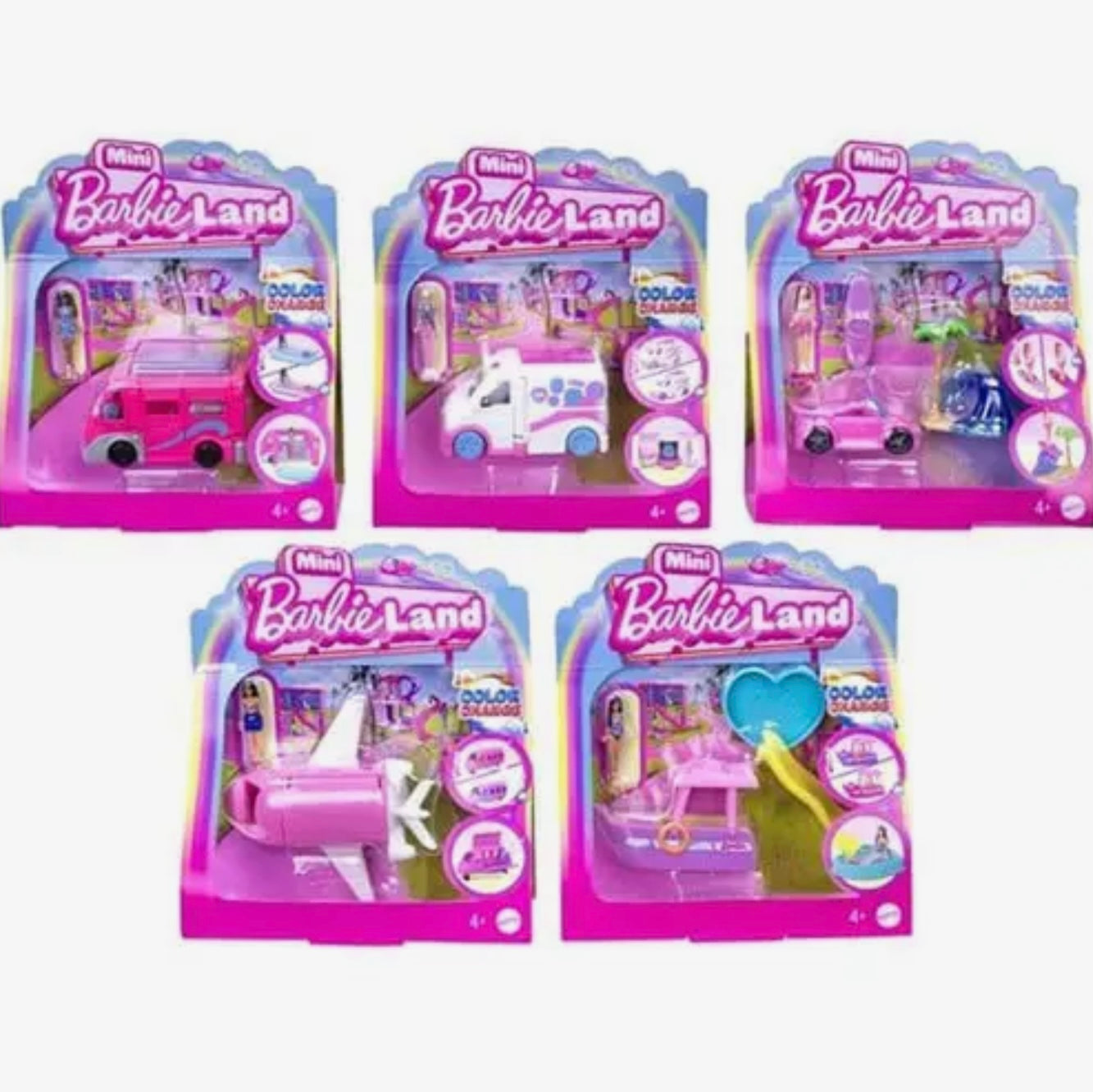 Mini Barbie Land - Fordon med docka
