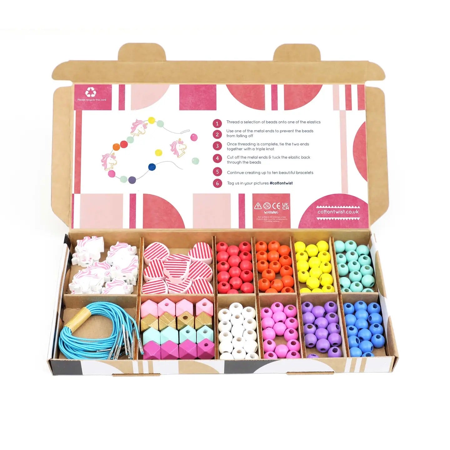 Unicorn & heart bracelet making kit