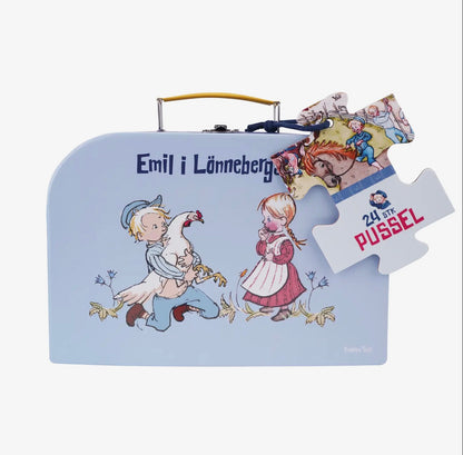 Emil - Resväska med Pussel - 24 bitar