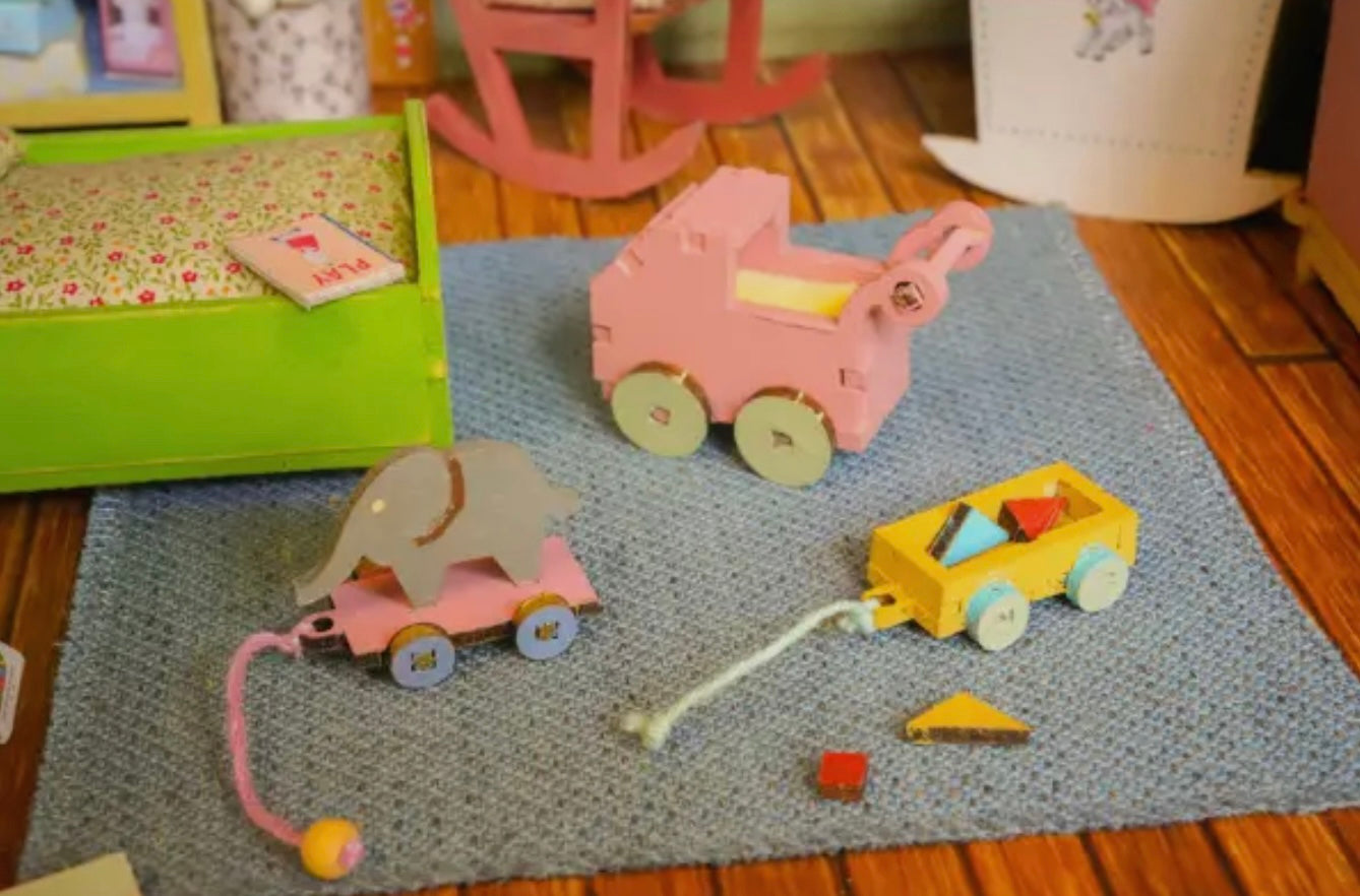 Dockhus Möbelsats - Barnkammare (Skala 1:12)